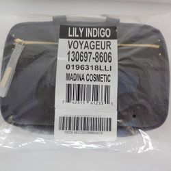 TUMI Madina Cosmetic Toiletry Kit LILY INDIGO NWT