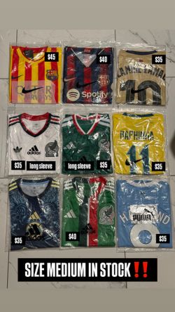 Soccer Jerseys Size Medium