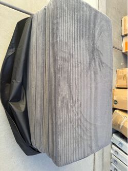 TWIN 6” Four-Fold Memory Foam Camping Mattress W/Bag-Grey Corduroy $65 FIRM 35”x72”x6”