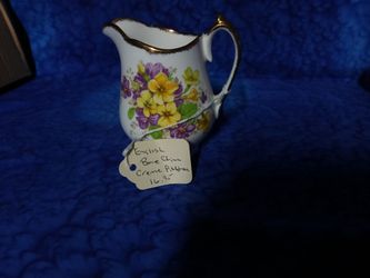 English Bone China Floral Cream Pitcher