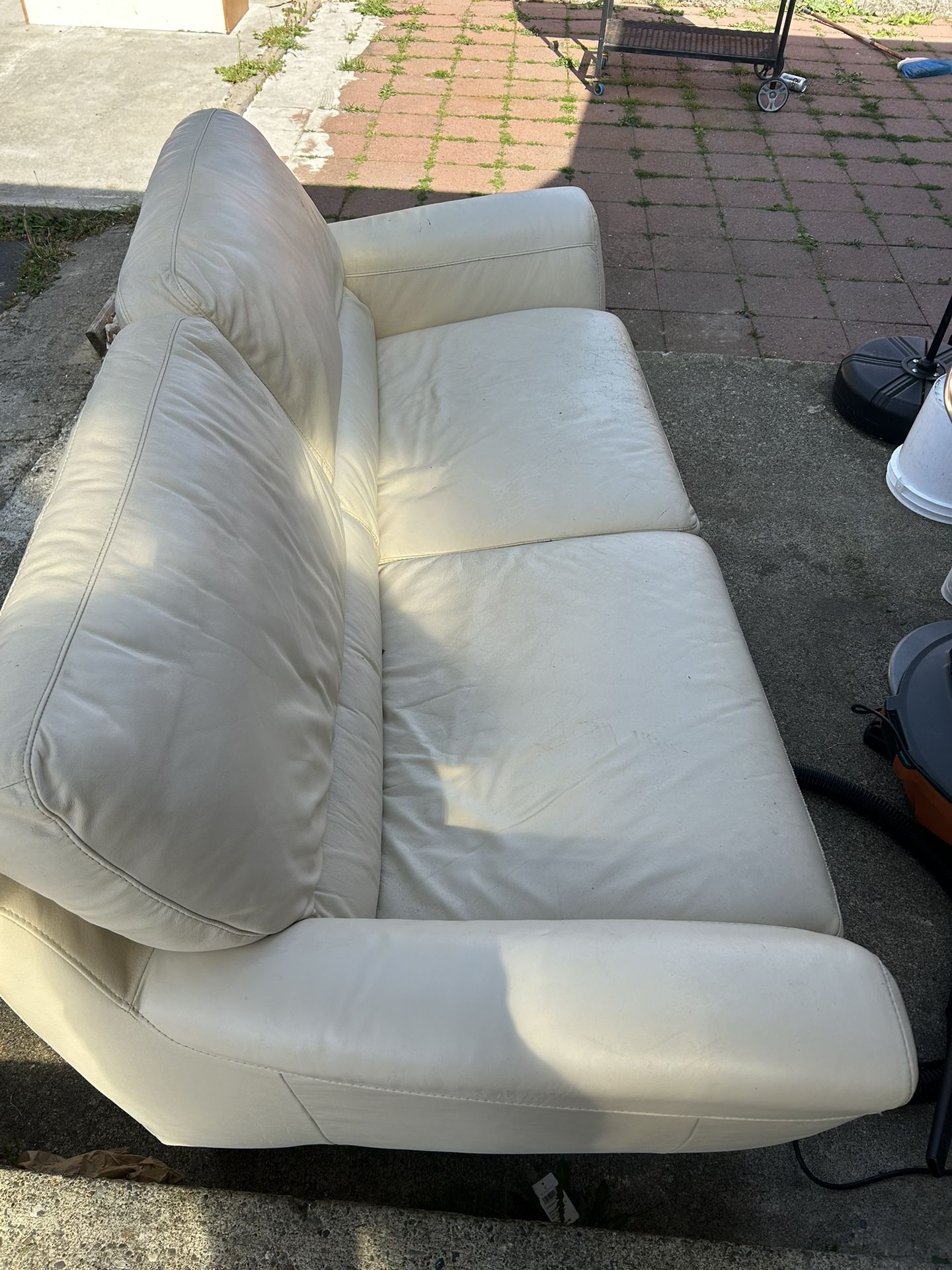 White Leather Couch