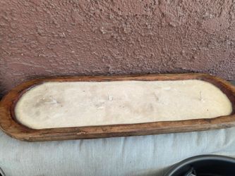 Rustic Wooden Dough Bowl Candle