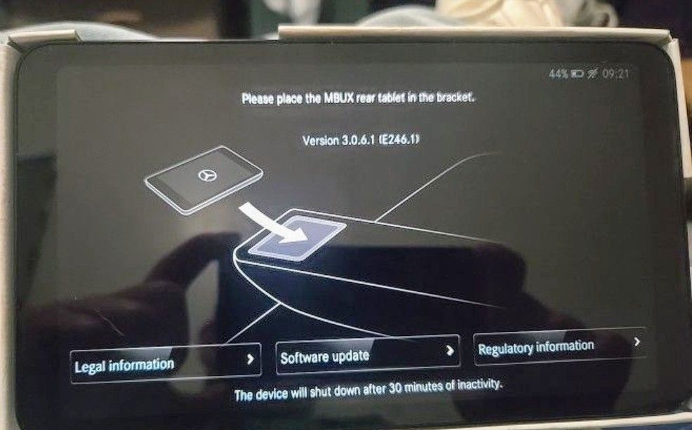 Sm T-260 Samsung Tablet (MBUX REAR CONTROL PANEL FOR MERCEDES)