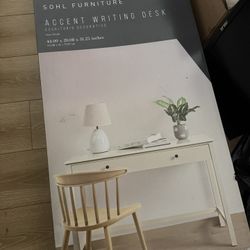 White Desk With Drawer $30