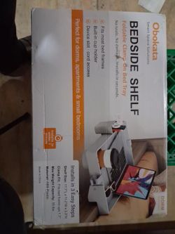 Obokata Bedside Shelf – Foldable Clamp-On Bed Tray – New
