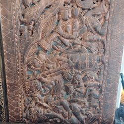 Wooden Balinese Panels_ 3' x 6'