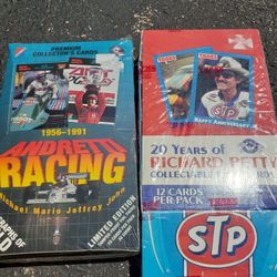 2 boxes racing unopened wax boxes