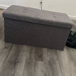 2 Gray Cloth Storage Containers