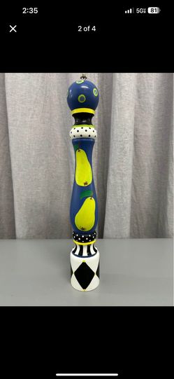 Jesse Mac Handpainted Salt Pepper Mill 