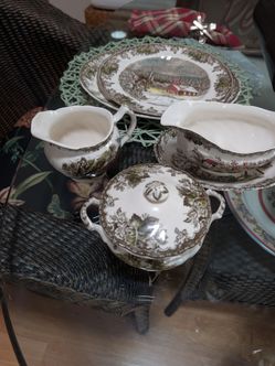 Friendly village English china set