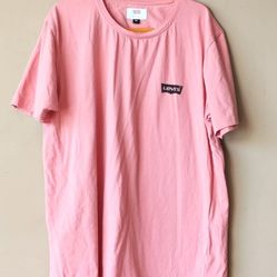 Levis soft pink neural colors relax fit men's t tee shirt top size M medium crew Neck