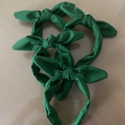 Green Bowknot Headband Handmade 