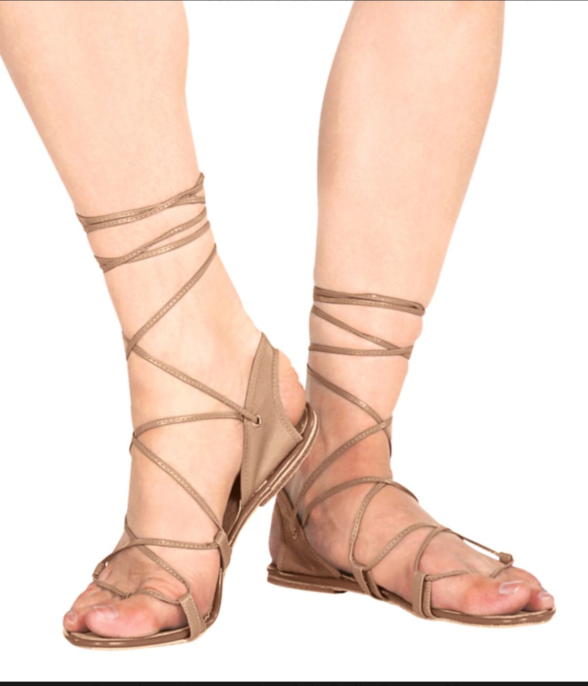 Lace Up Flat Sandals in Granada Hills