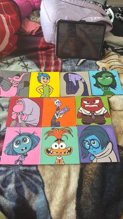 Disney inside out paintings
