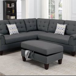 Sectional Sofa + Ottoman