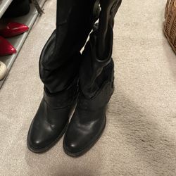 Black Leather Boots - Women’s Size 6