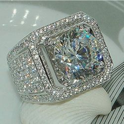 5ct Moissanite Diamond Ring Size 10