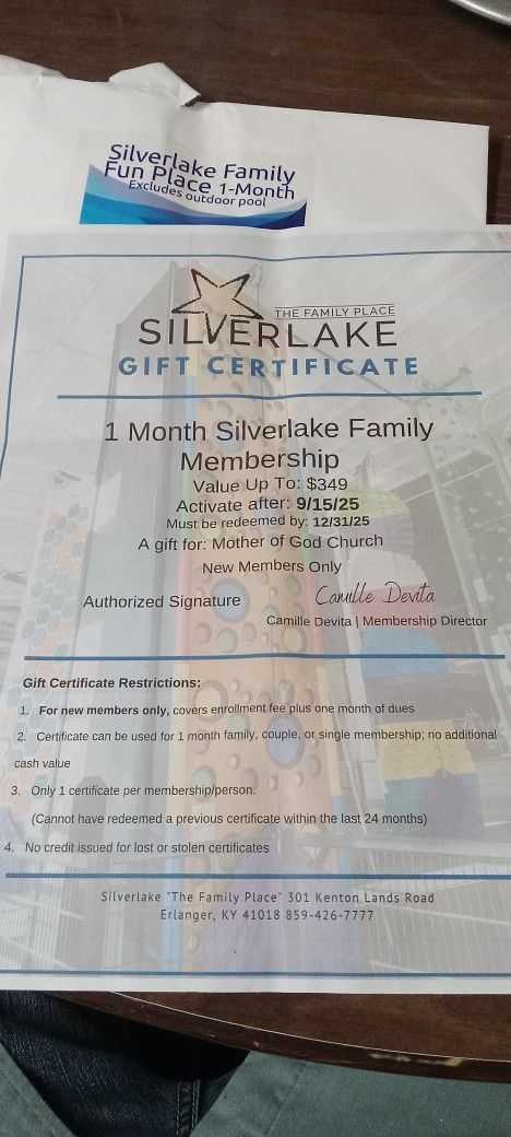 1 Month Silverlake Family Membership