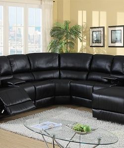 Brand new black or brown bonded leather corner sectional