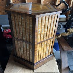 Octagon Wood End Table With Hidden Compartment 