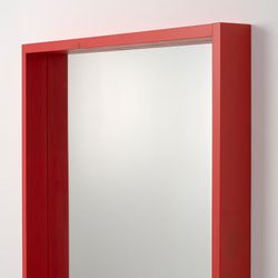 Ikea TURBOKASTANJ Mirror, red, 29 1/2x29 1/2 "