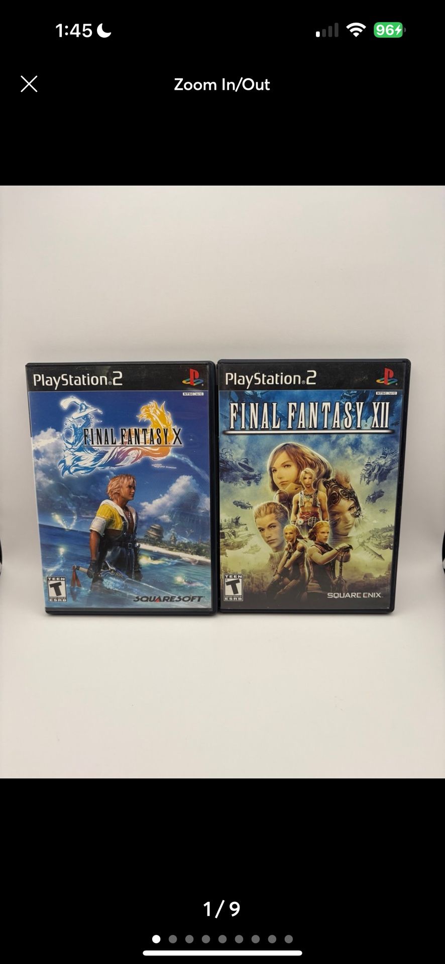 Final Fantasy X & Final Fantasy IIX PLAYSTATION 2 CIB bundle Of 2 Games Tested
