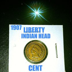 1907 SCARCE LIBERTY INDIAN HEAD 117 YEAR OLD PENNY IN GREAT CONDITION AS SHOWN !