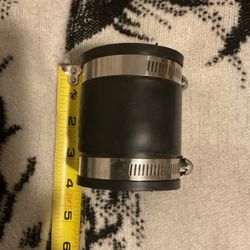 2 Inch PVC Rubber To Plastic/Cast Iron Coupling 