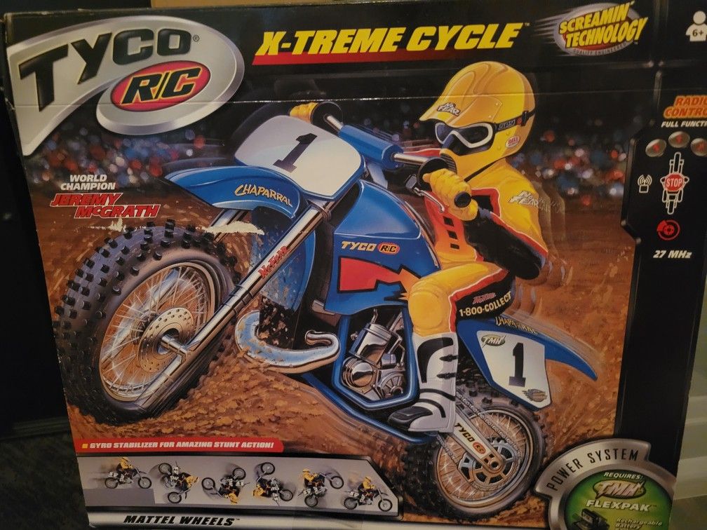 VINTAGE Jeremy Mcgrath MX Tyco RC X TREME CYCLE Motorcycle