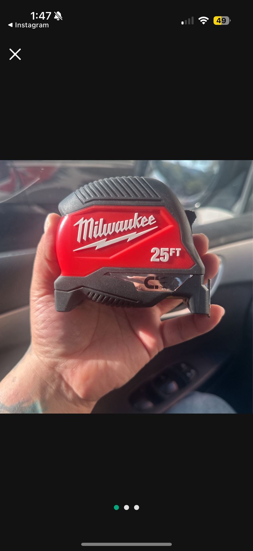 Milwaukee 25 Ft tape measure