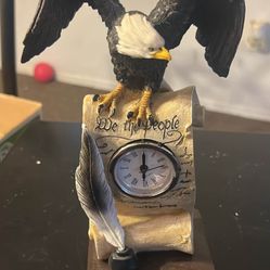 We the People" Bald Eagle Clock