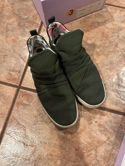 Olive Green Slip-On Sneakers