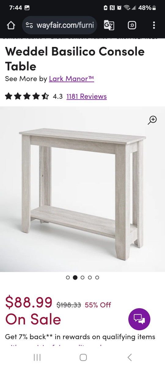 Wayfair Console Table 