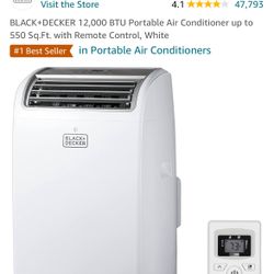 BLACK+DECKER Smart Portable Air Conditioner, 12,000 BTU