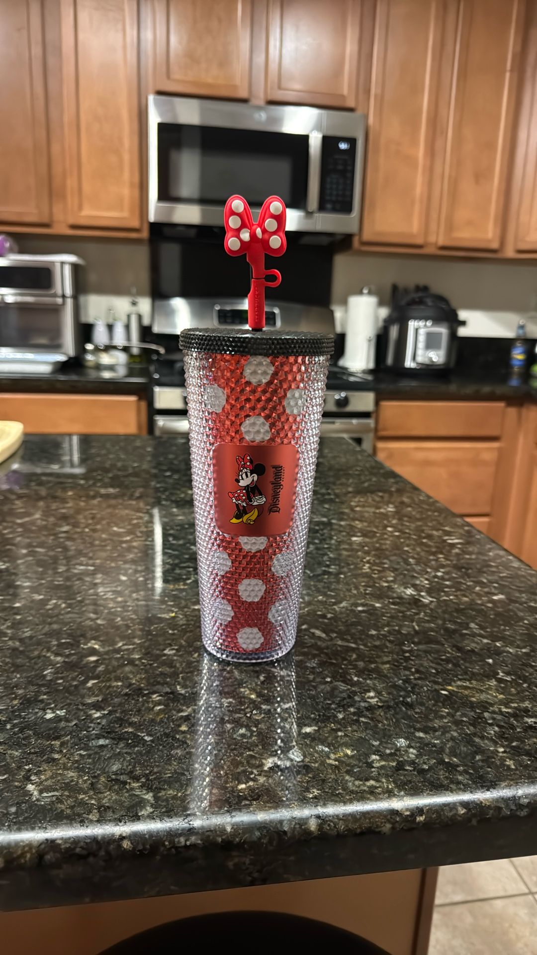 Disney Starbucks Tumbler with Straw Minnie Mouse Dots 24oz