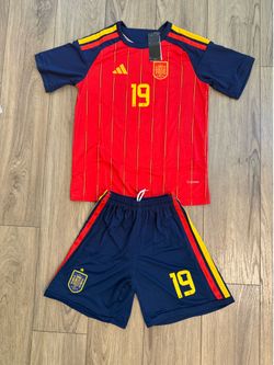 Youth /toddler Spain Lamine Yamal home jersey, 2t to youth xl