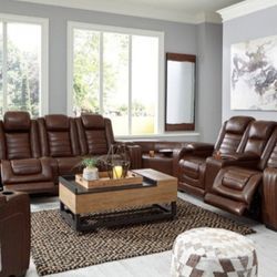 Dual Back Track Love Seat, Sofa, And Two Recliners From Ashley Furniture 