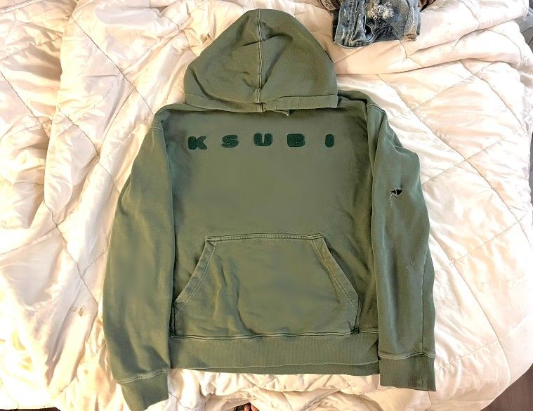 Green Men's Ksubi Hoodie MEDIUM