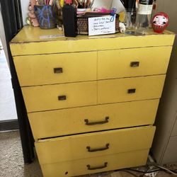 Yellow Dresser- Previously Used For Art Supplies