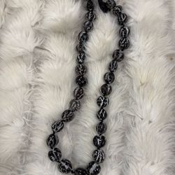Vintage Big Bold Kukui Nut Hawaiian Necklace