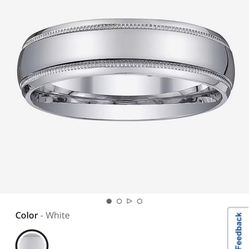 A Nice Men’s Sterling Silver  wedding Band Size 10.5
