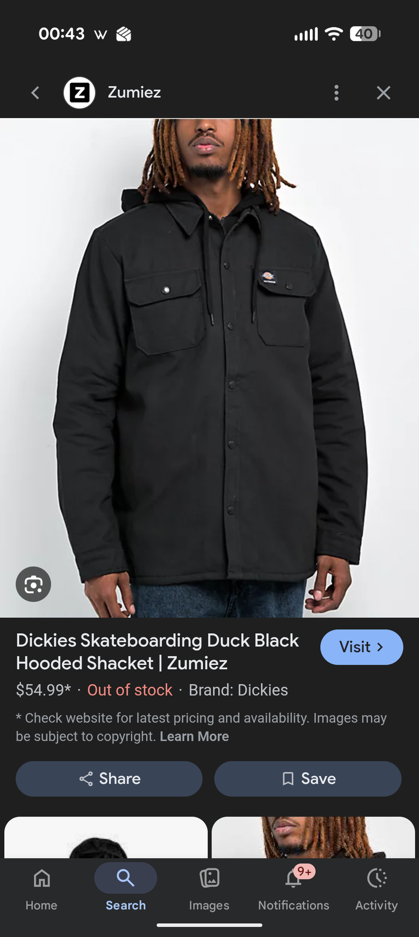 Dickies skateboarding jacket