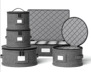 YearningHome China Storage Containers Hard Shell Box for Moving Dishes, Plate, Wine and Glasses