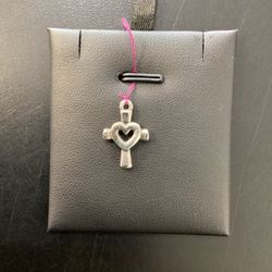 James Avery 925 Silver “centered In love” Cross Heart Charm 