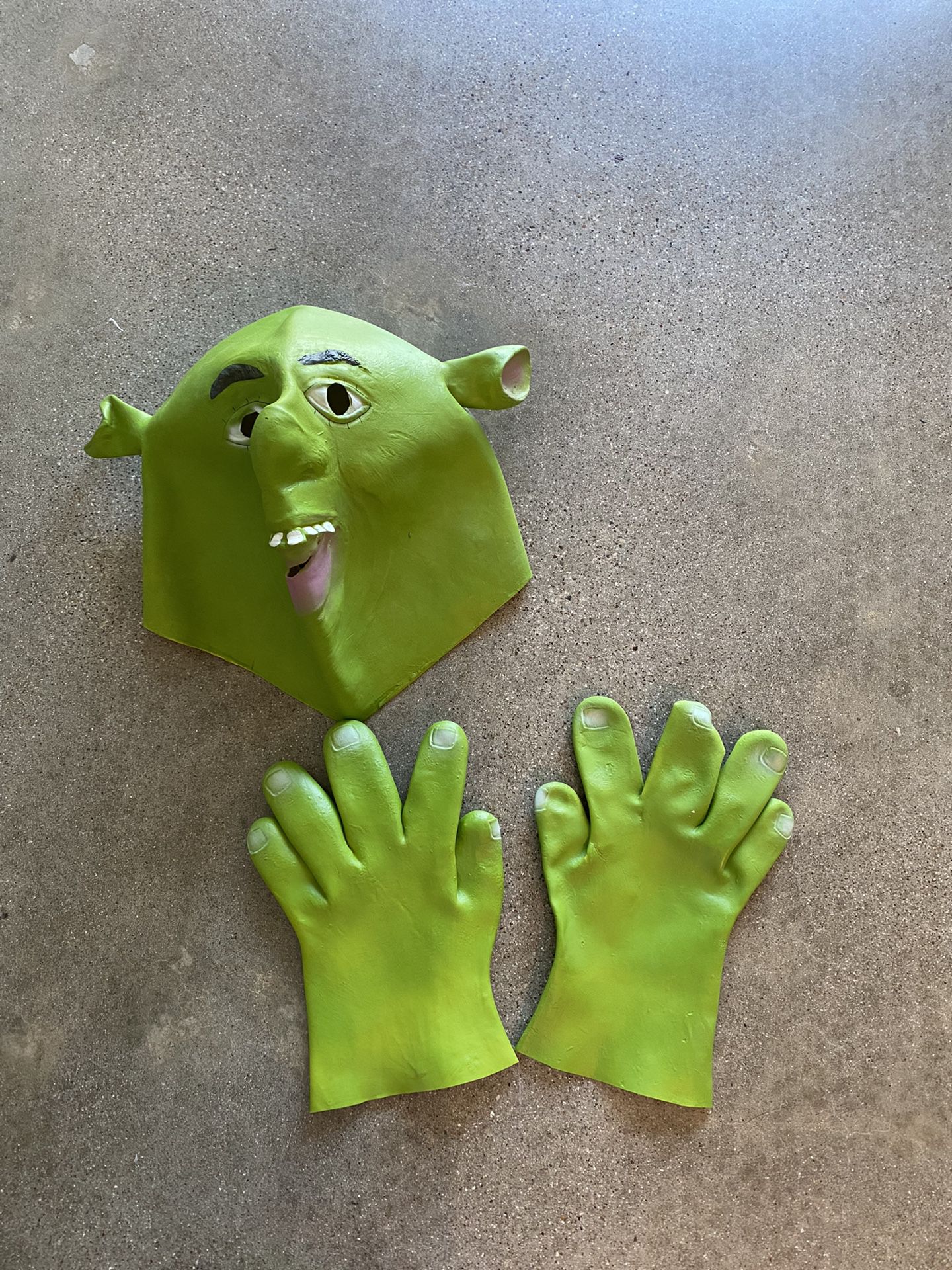 Shrek Mask and Glove Hands