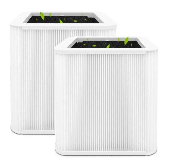 2 Pack 211+ Filter Replacement Compatible with 211+ Air Purifier, 2-in-1 H13 211+ HEPA Filter and Activated Carbon Filters