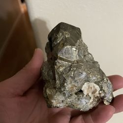 Natural Pyrite on Hematite from Elba Island , Italy .3.5”