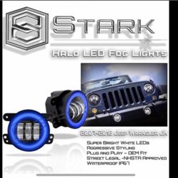 Jeep Wrangler Blue Halo Fog Lights  JK 2007-201 8