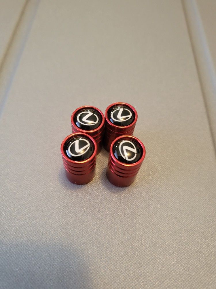Lexus Valve stem covers(red)