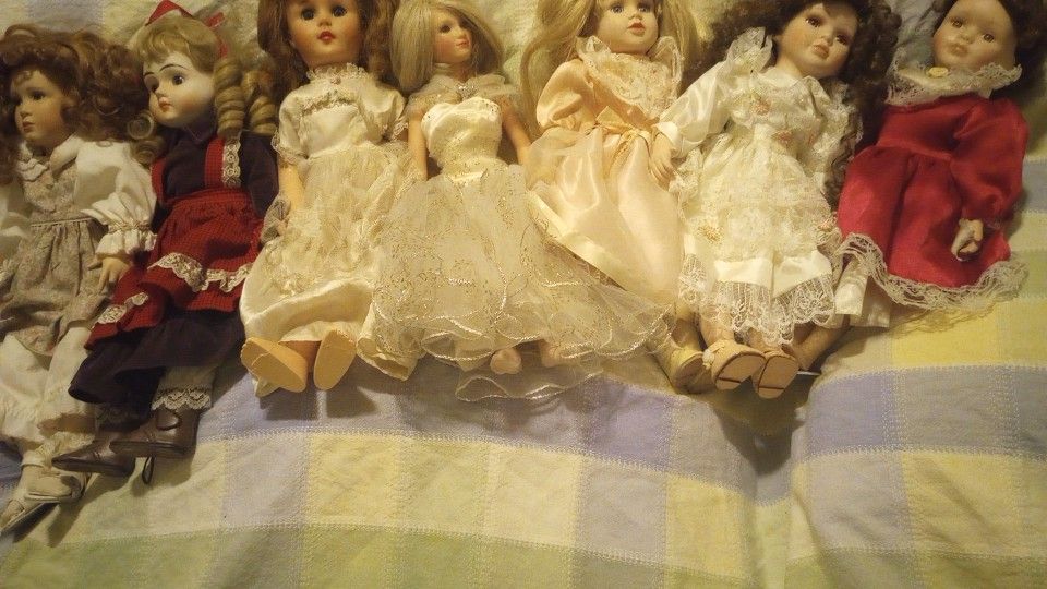 Genuine Porcelain Dolls. Victorian Seasons Brand.